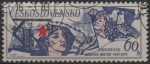 Stamps Czechoslovakia -  Red Star Man Niño y palomas