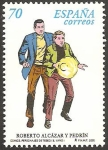 Stamps Spain -  3713 - Roberto Alcázar y Pedrín, personajes de tebeo