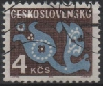 Stamps Czechoslovakia -  Flores estilizadas