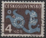 Stamps Czechoslovakia -  Flores estilizadas