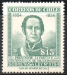 Stamps Chile -  Pres.J.J. Prieto