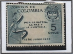 Stamps Colombia -  Soldado y Escudo d' Armas