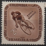 Stamps Colombia -  Ciclista