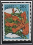 Stamps Republic of the Congo -  Delonix regia