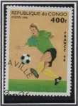 Stamps Republic of the Congo -  Copa d' Mundo Francia'96