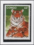 Sellos de Africa - Rep�blica del Congo -  Tigre