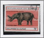 Stamps Republic of the Congo -  Evolución d' Elefante: Platybelodon