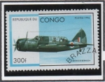 Sellos de Africa - Repblica del Congo -  Aeronaves Militares: Brewster Bermuda