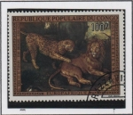 Stamps Republic of the Congo -  Leopardo y Leon