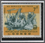 Stamps Democratic Republic of the Congo -  Soldados: Construcción d' Puentes