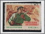 Stamps North Korea -  Soldado calando Bayoneta