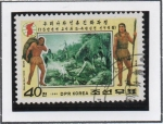 Stamps North Korea -  Hombres Primitivos