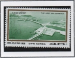 Stamps North Korea -  Dique d' Mar Vista d' l' Presa