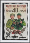 Stamps North Korea -  Norcoreanos y Soldados Chinos