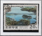 Stamps North Korea -  Turismo: Laguna d' Samil