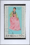 Stamps North Korea -  Trajes d' temporadas d' l' Dinastía L: Primavera