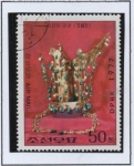 Stamps North Korea -  Reliquias Culturales: Silla y Corona d' Oro y cobre Dinastía Koguryo