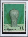 Stamps North Korea -  Porcelana: Florero d' Celadon Dinastia Koryo