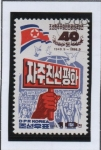 Stamps North Korea -  Independencia 40 Aniv. Marcha por la Paz