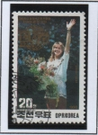 Stamps North Korea -  Du´ssldorf '90: Steffi Graf