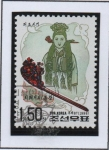 Stamps North Korea -  Trajes Tradicionales: Horquilla