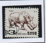 Stamps North Korea -  Rinoceronte Indio