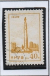 Sellos de Asia - Corea del norte -  torre d' Juche idea