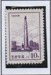 Sellos de Asia - Corea del norte -  torre d' Juche idea