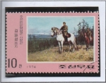 Stamps North Korea -  Actividades Revolucionarias d' Kim II Sung: a Caballo