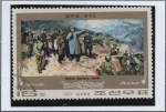 Stamps North Korea -   Kim II Sung 65 cumpleaños: Antes d' l' Batalla