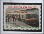 Stamps North Korea -  Metro: Tren y Anden