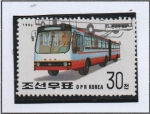 Stamps North Korea -  Transportes:Trolley Bus, Chollima 84