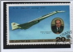 Stamps North Korea -  Aviones d' Pasajeros: Tupolev Tu-144