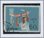 Stamps North Korea -  Victorias Norcoreanas en 1973: Modelo d' Vuelo