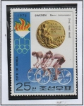 Sellos de Asia - Corea del norte -  Ganadores, 21 d' Montreal: Oro Ciclismo Bernt Johansson