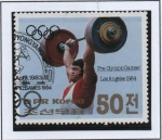 Stamps North Korea -  Juegos Pre-Olímpicos, Los Angeles'84: Halterofilia