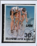 Sellos de Asia - Corea del norte -  Juegos Olimpicos Los Angeles'84: Ciclistas