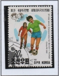 Stamps North Korea -  Campeonato Mundial de Futbol Femenino China: regate 