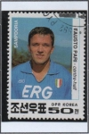 Stamps North Korea -  U.C.Sampdoria Campeón d' Futbol Italiano:  Fausto Pari