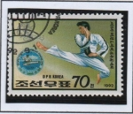 Stamps North Korea -  Campeonato Mundial d' Taekwondo: Remate d' Giro