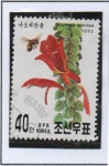 Stamps North Korea -  Flores: Columnea gloriosa