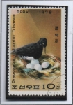 Stamps North Korea -  Pajaro Carpintero: y Huevos