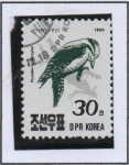 Stamps North Korea -  Aves: Tres-tocada