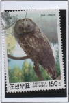 Stamps North Korea -  Aves: Strix alauco