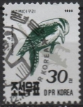 Stamps North Korea -  Aves: Tres-tocada