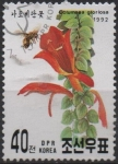 Stamps North Korea -  Flores: Columnea gloriosa