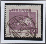 Stamps South Korea -  Tigre