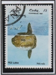 Sellos de America - Cuba -  Peces. Luna