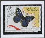 Stamps Cuba -  Mariposas: Eunica tatila