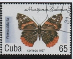 Stamps Cuba -  Mariposas: Vanesa atalanta